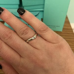 Authentic Tiffany & Co Sterling Silver Ring Size 5